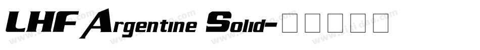 LHF Argentine Solid字体转换